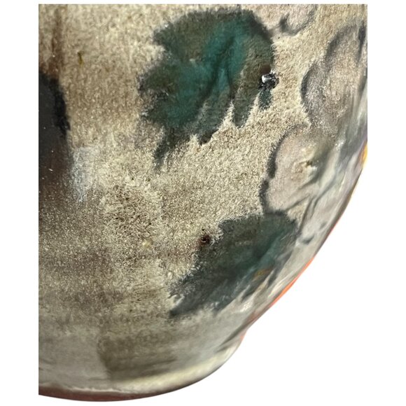 Vintage MCM Studio Art Floral Glazed Terracotta Teapot Irie Ceramics Jamaica - Picture 9 of 11